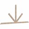 Ekena Millwork Saratoga Smooth Timber Gable Bracket, Douglas Fir, 108"W x 49"H x 1 1/2"D x 3 1/2"F, 11/12 Pitch GBW108X49X0204SAR00SDF - alternate 5
